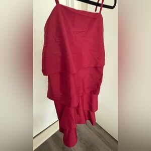 Vibrant burgundy dress